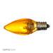 Standard 0.65W C7 LED Candelabra E12 Base Amber Torpedo Stringer Bulb (C7/CAND/AM/36V-130V)