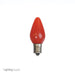 Standard 0.65W C7 LED Candelabra E12 Base Red Torpedo Stringer Bulb (C7/CAND/RD/36V-130V)