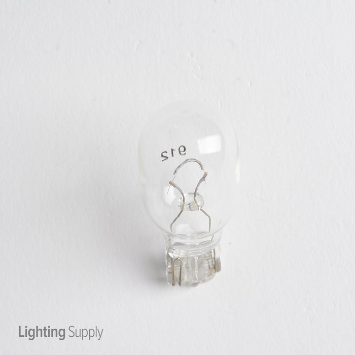 Standard 1 Amp 1.55 Inch T5 Incandescent 12.8V Wedge Base Clear Miniature Bulb (#912)