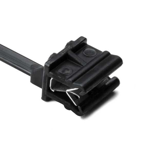 HellermannTyton 1-Piece Cable Tie And Edge Clip 8 Inch Long EC13 Panel Thickness .04 Inch-.12 Inch 50 Pounds PA66HS Black 500 Per Bag (126-00000)