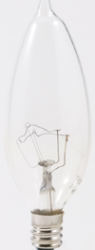 Sylvania 25B10C/DL/BL/4PK Incandescent Clear Double Life B10 25W 120V Candelabra Base 4 Pack/Priced Per Each (13306)