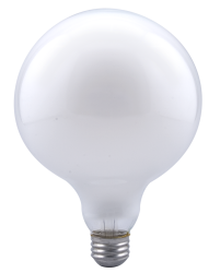 Sylvania 100G40/W/3/RP 120V Incandescent G40 Decor Bulb Shape Soft White Finish Medium Aluminum Base 100W 120V (15793)