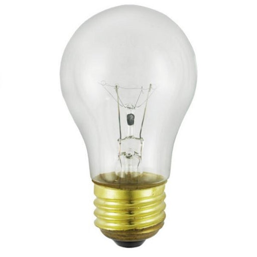 Standard 15W A15 Incandescent 130V Medium E26 Base Clear Appliance Bulb (15A15/CL130)