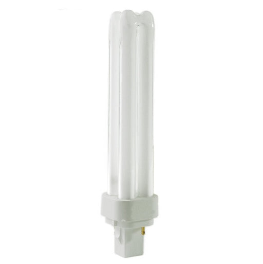 GE F26DBX/827/ECO 26W T4 Quad Tube Compact Fluorescent 2700K Bi-Pin G24D-3 Plug-In Base Bulb (97606G)