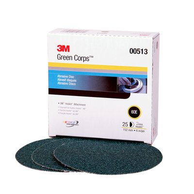 3M - 00513 Green Corps Hookit Disc 00513 6 Inch 60 (7000120346)