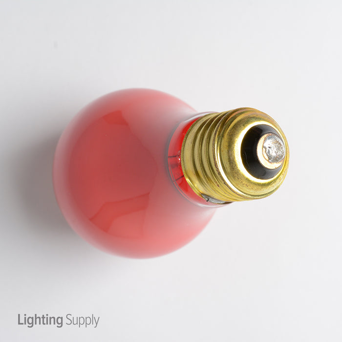 Standard 40W A19 Incandescent 130V Medium (E26) Base Ceramic Red Bulb (40ACR/I)
