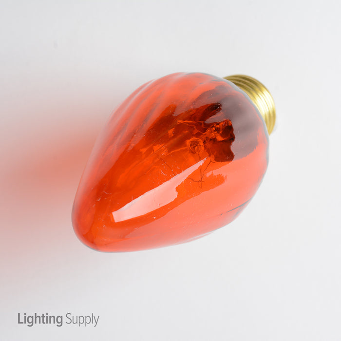 Standard 40W F15 Flame Incandescent 130V Medium (E26) Base Amber Decorative Bulb (40F15/Amber)