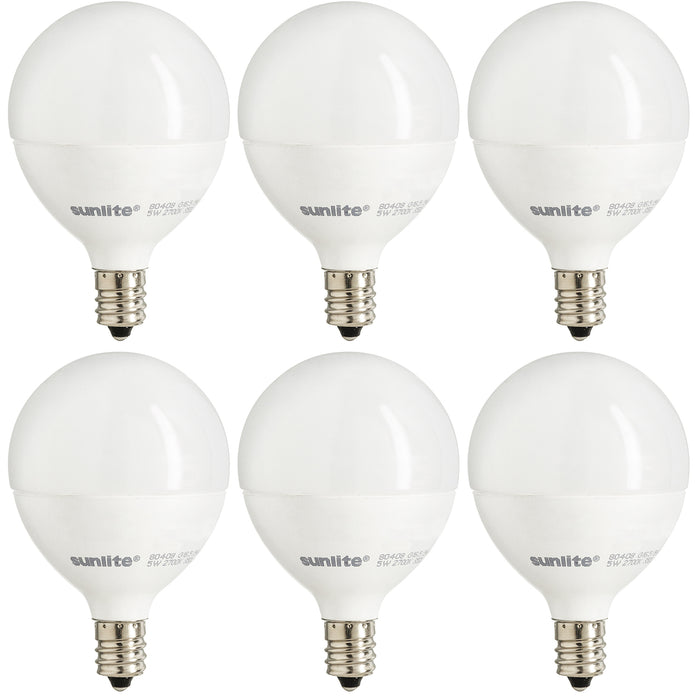 Sunlite LED G16.5 Bulb 7W 500Lm 2700K 120V E12 Base (40306-SU)
