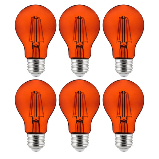 Sunlite LED A19 Bulb 4.5W 250Lm 120V E26 Base Transparent Orange (40944-SU)
