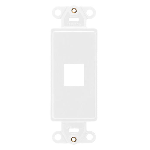 Leviton 1 Port Antimicrobial Treated QuickPort Decora Multimedia Insert White (41641-AW)