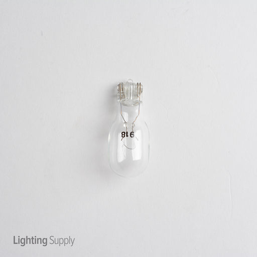 Standard .56 Amp 1.25 Inch T5 Incandescent 12.8V Wedge Base Clear Miniature Bulb (#918)