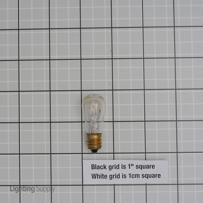 Standard 6W S6 Incandescent 120V Candelabra E12 Base Clear Indicator Bulb (6S6/120V)