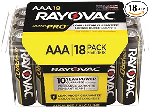 Rayovac Ultra Pro Alkaline Reclosable AAA Sold as 18 Pack (ROV-ALAAA-18PPJ)