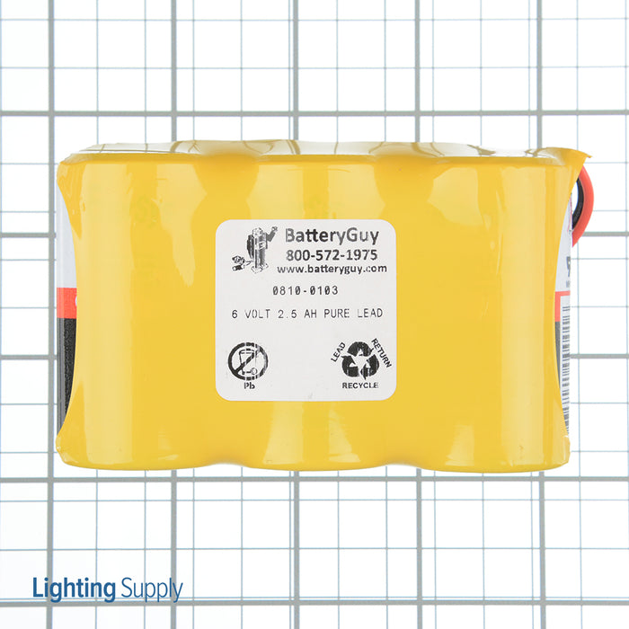Standard 6V 2.5AH Backup Battery For Emergency/Exit Fixtures (0810-0103)