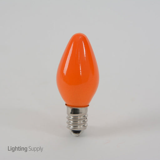 Standard 7W C7 Incandescent 130V Candelabra E12 Base Ceramic Orange Stringer Bulb (7C7/CO130)