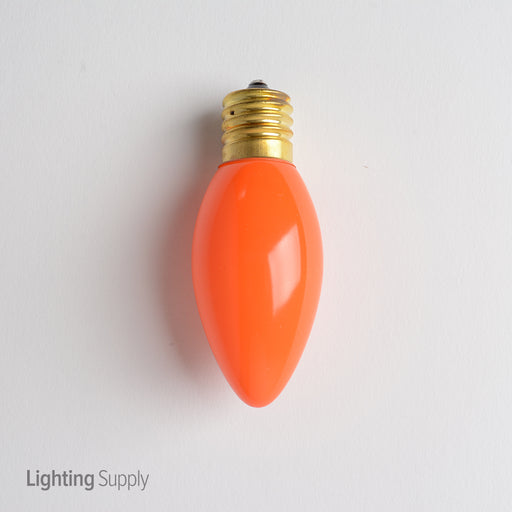 Standard 7W C9 Incandescent 130V Intermediate E17 Base Ceramic Orange Stringer Bulb (7C9N/CO130)