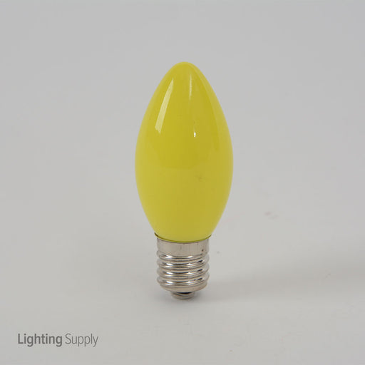 Standard 7W C9 Incandescent 130V Intermediate E17 Base Ceramic Yellow Stringer Bulb (7C9N/CY130)