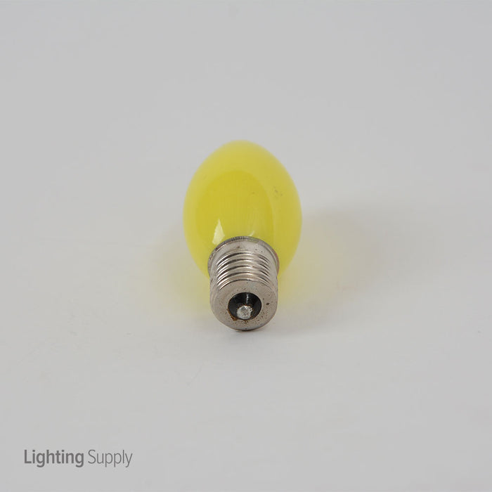 Standard 7W C9 Incandescent 130V Intermediate E17 Base Ceramic Yellow Stringer Bulb (7C9N/CY130)