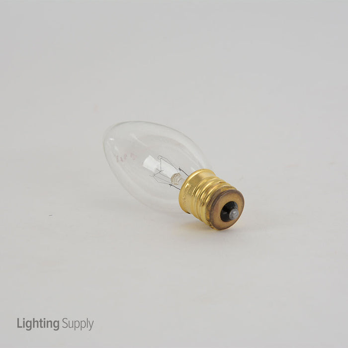 Standard 7W C9 Incandescent 130V Intermediate E17 Base Clear Stringer Bulb (7C9N/CL130)