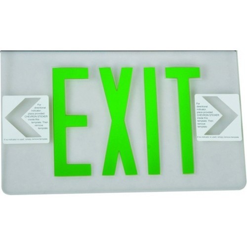 MORRIS Green Edge Lit LED Exit Sign Panel (73322)