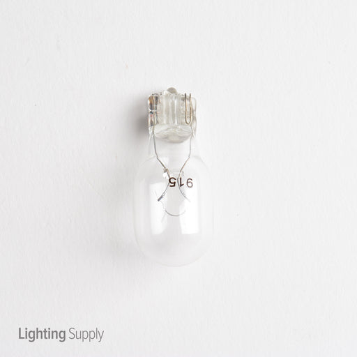 Standard .75 Amp 1.55 Inch T5 Incandescent 12V Wedge Base Clear Miniature Bulb (#915)