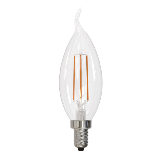 Bulbrite LED5CA10/27K/FIL/4/JA8 5W LED CA10 2700K Filament Bulb E12 Base Fully Compatible Dimming 120V Clear (776741)