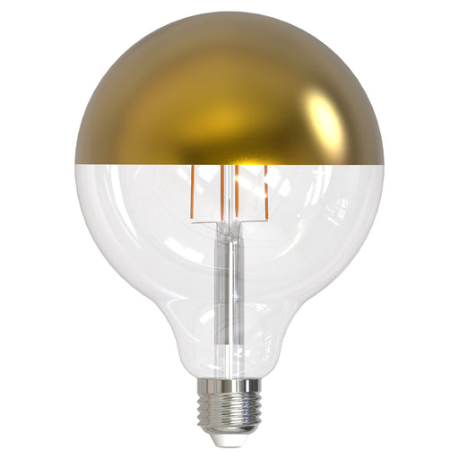 Bulbrite LED6G40/27K/FIL/HG/3 6W LED G40 2700K Filament Bulb Half Gold E26 Base Fully Compatible Dimming 120V (776924)
