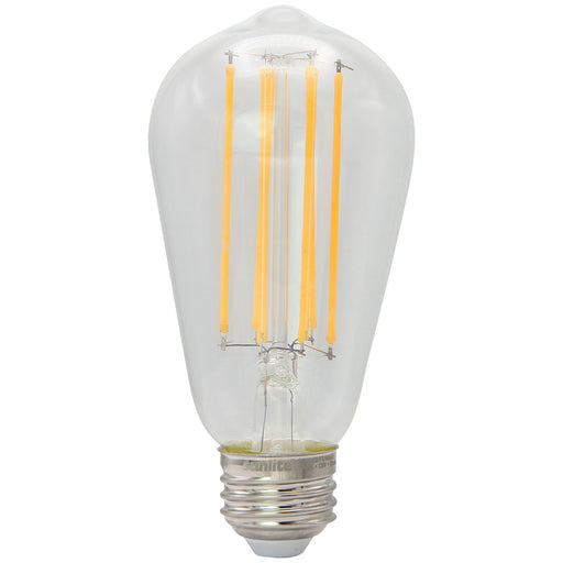 Sunlite S19/LED/FS/6W/927 6W LED Filament Style Bulb Dimmable 120V Long Filament 90 CRI 2700K 600Lm (80898-SU)