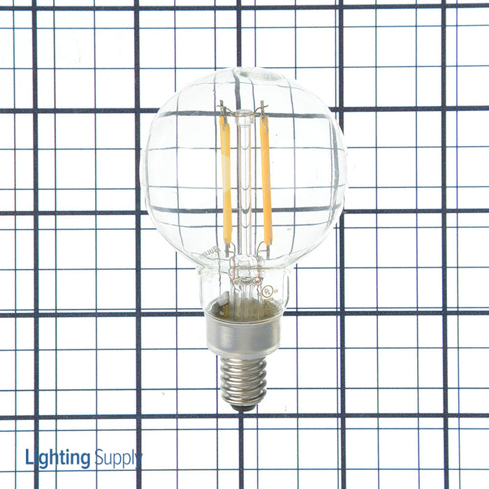 Bulbrite LED4G16/30K/FIL/4/JA8 4W LED G16 3000K Filament Bulb E12 Base Fully Compatible Dimming 120V Clear (776744)