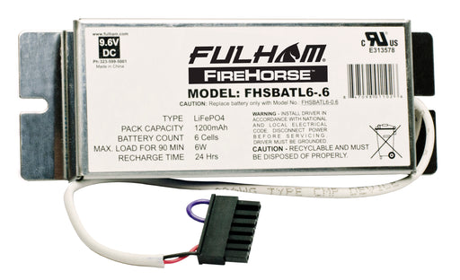 Fulham Hotspot 2 Battery Pack LiFePO4 (Lithium Iron) 6 Cells 1.2 Amp Hours Equals 6W Maximum Load For 90 Minutes (FHSBATL6-.6)