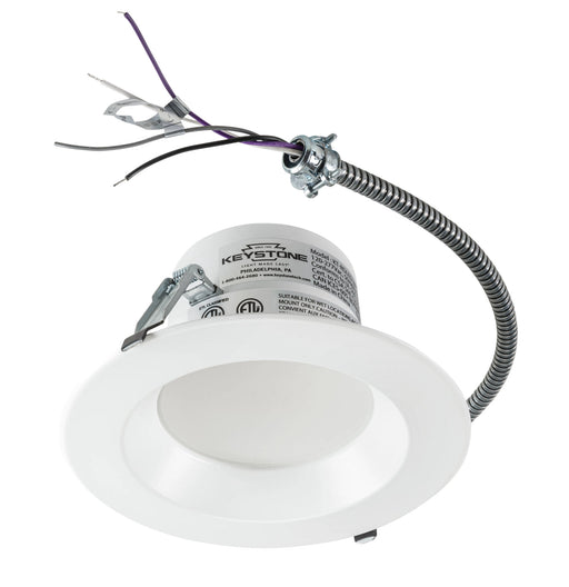 Keystone 10 Inch Circular LED Commercial Downlight Featuring Wattage/CCT Selectable 37.5W/29.5W/21W 3000K/3500K/4000K 120-277V Input 90 CRI 0-10V Dimming (KT-RDLED38PS-10A-9CSE-VDIM)