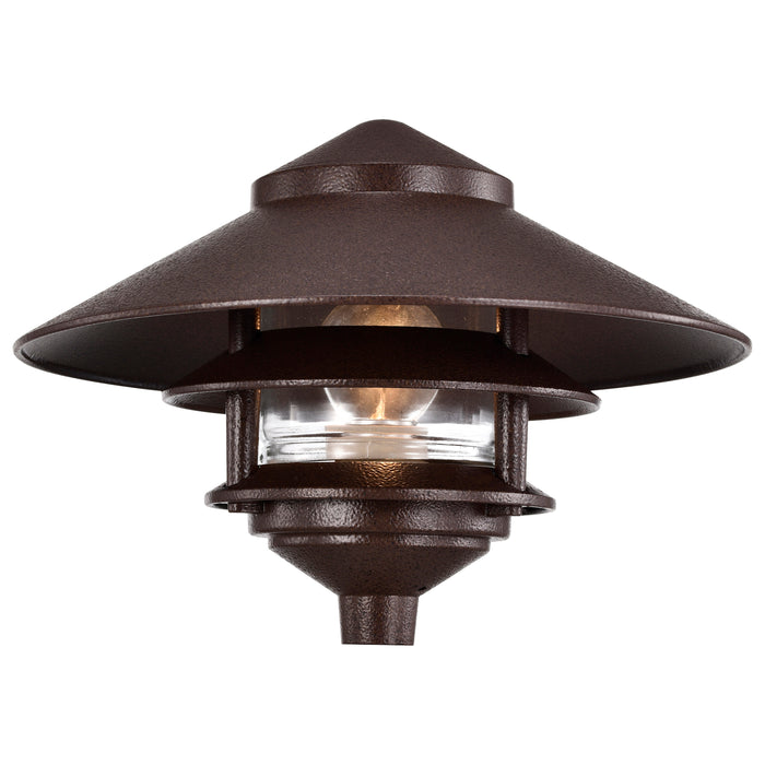 SATCO/NUVO 1-Light 2 Louver Pagoda Large Hood 120V Die Cast Aluminum Outdoor Landscape Pathway Light (SF76-635)