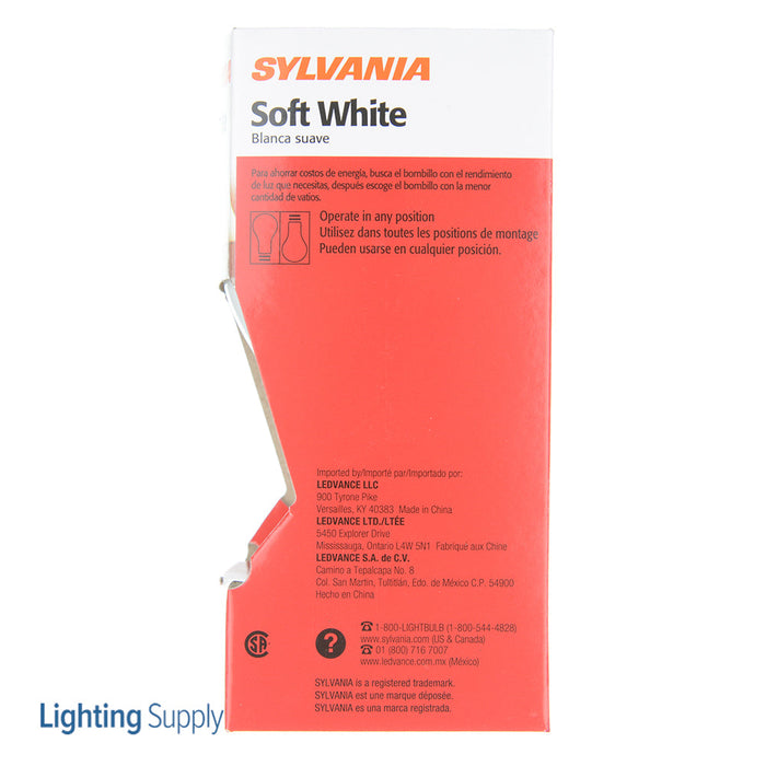 Sylvania 200A21/W/1RP 120V Incandescent A21 Bulb Shape Soft White Finish Medium Aluminum Base 200W 120V 2850K (13103)