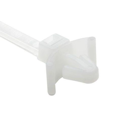 HellermannTyton 1-Piece Cable Tie/Arrowhead Mount With Wings 6.5 Inch Long 50 Pound 0.25-0.3 Inch Mounting Hole PA66 Natural 500 Per Bag (T50SL6.NN6P)