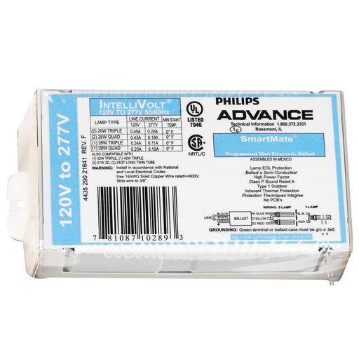 Advance ICF2S18H1LD35M Electronic Compact Fluorescent Ballast For 1-2 16W 21W Compact Fluorescent s With G24Q GX24Q GR10Q Base s Run At 120/277V (913700508951)