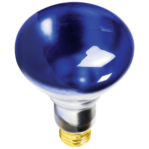 Norman 75W BR30 Incandescent 130V Medium E26 Base Blue Bulb (75BR30/BLUE)