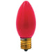 Standard 7W C9 Incandescent 130V Intermediate E17 Base Ceramic Red Stringer Bulb (7C9N/CR130)