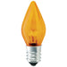 Standard 0.65W C7 LED Candelabra E12 Base Amber Torpedo Stringer Bulb (C7/CAND/AM/36V-130V)
