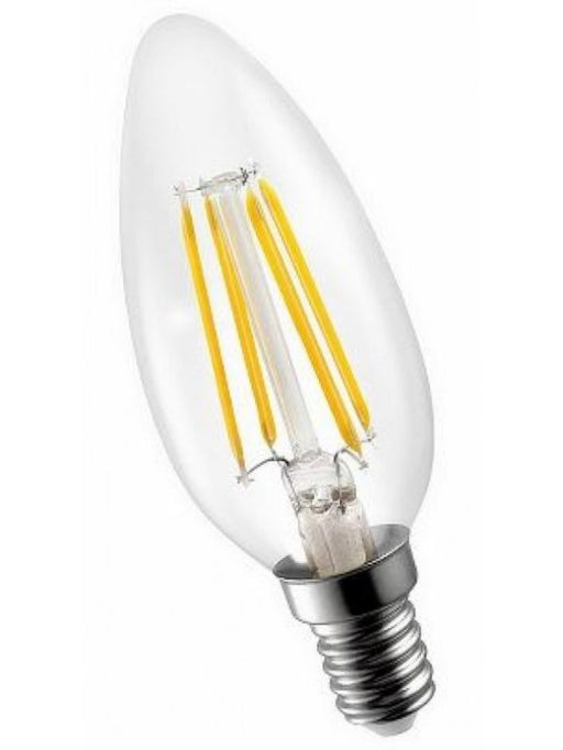 Aamsco Hybrid LED B10 Lamp 4W 35Lm Candelabra Screw Clear (LED-4W-B10HYBRID-DIM)