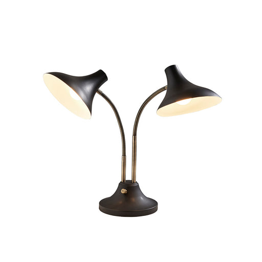 Adesso Ascot Desk Lamp Black And Antique Brass (3371-01)