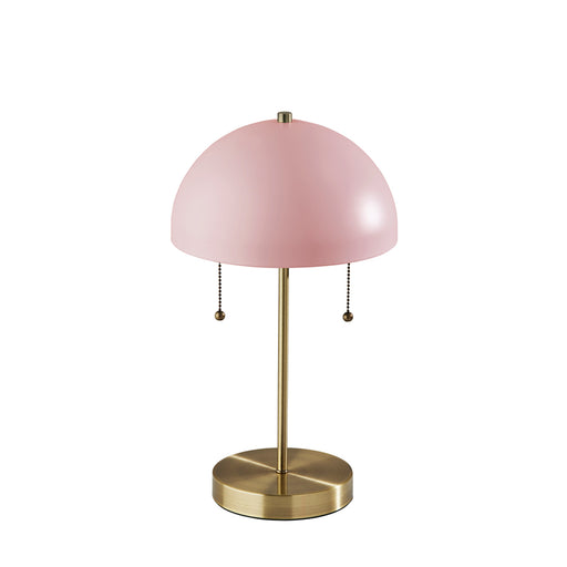 Adesso Bowie Table Lamp Antique Brass And Light Pink (5132-29)