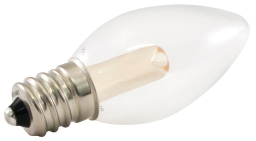 American Lighting Premium LED C7 Lamp Transparent Glass 0.5W 120V E12 2700K Warm White Sold As Box Of 25 (PC7-E12-WW)