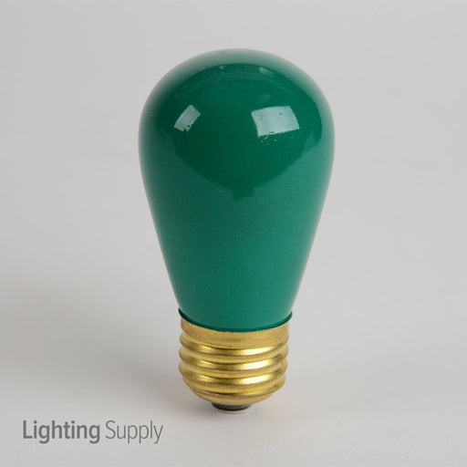 Athalon 11W S14 Incandescent 130V Medium E26 Base Ceramic Green Sign Bulb (11S14/CG130/ATH)