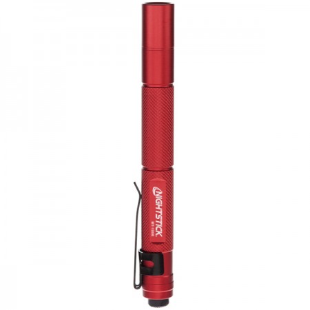 Nightstick Aluminum Mini-TAC Flashlight-Red-2 AAA Batteries (MT-100R)