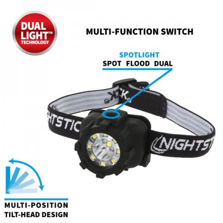 Nightstick Dual-Light Headlamp-Black (NSP-4606B)
