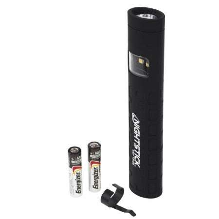 Nightstick Dual-Switch Dual-Light LED Flashlight-Black-2 AAA Batteries (NSP-1400B)
