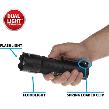 Nightstick Intrinsically Safe LED Flashlight-Floodlight-Dual-Light-Requires 3 AA Alkaline Batteries Not Included-Black (XPP-5422B)