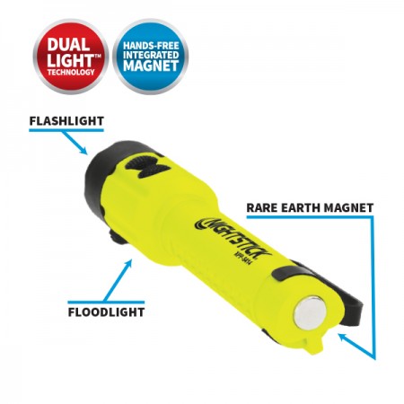 Nightstick Intrinsically Safe Dual-Light Flashlight With Tail Magnet (XPP-5414GX)