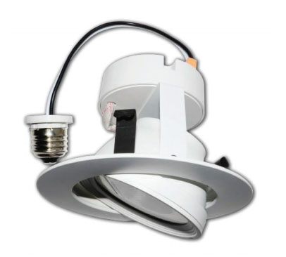 Best Lighting Products 4 Inch LED Downlight White Gimbal Ring 4000K Downlight Fixture (BRK-LED4-GR-4K-ECO)