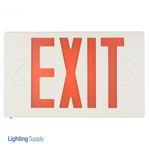 Best Lighting Products Classic LED Exit Single Face/Double Face Red Letters White Housing AC Only (EZXTEU2RW)